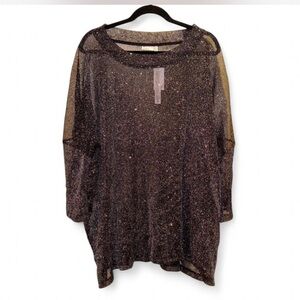 ASOS Sheer Sparkle Flowy Shirt - NWT